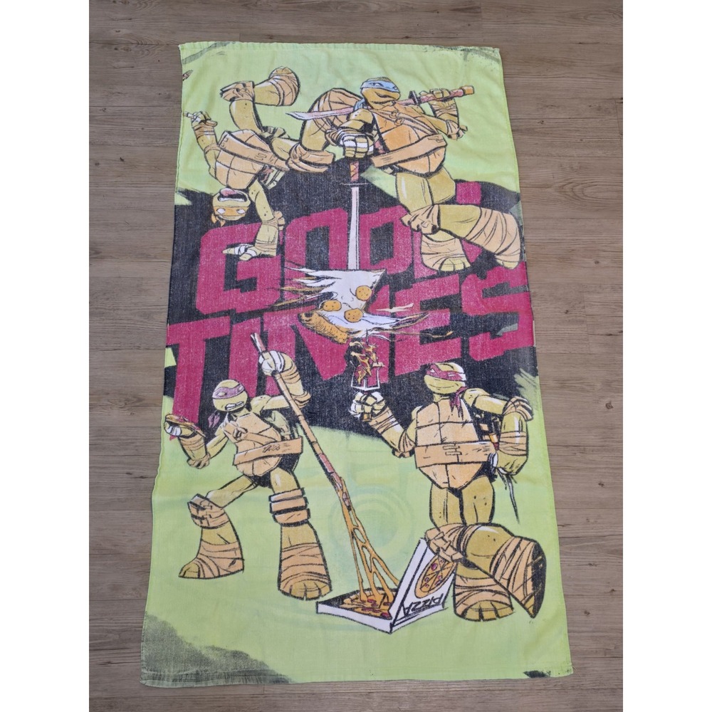 Vintage Teenage Mutant Ninja Turtles TMNT Nickelodeon Cotton Beach Towel
